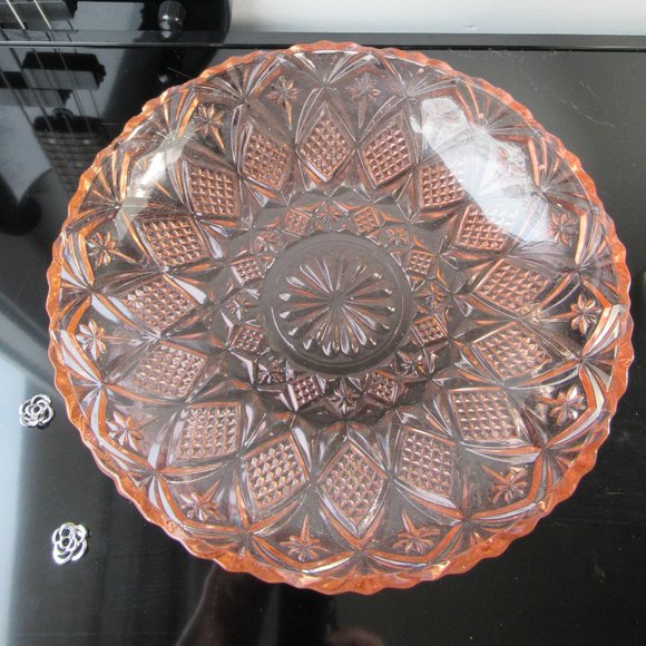 Glass Orange Pink Serving Dish by KIG, Indonesia - Picture 4 of 10